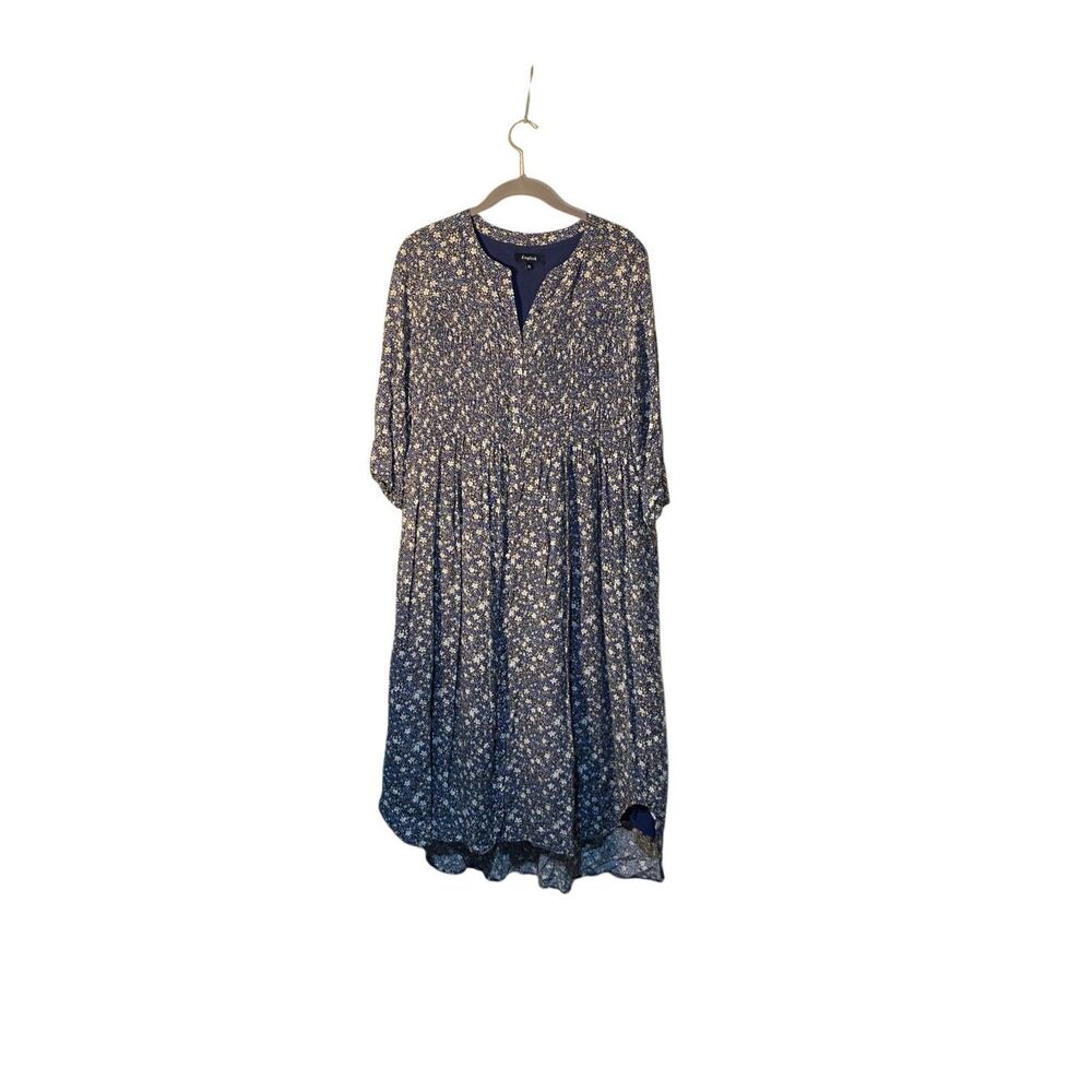 English women’s floral print 3/4 sleeve modest dress medium